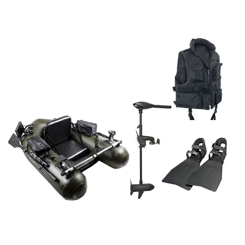 Pack Float tube ranger 170+ moteur 40 lbs + palmes + gilet frazer - Packs | Pacific Pêche